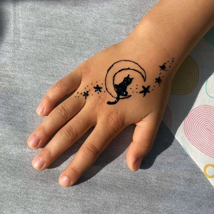 simple mehndi designs for kids 36