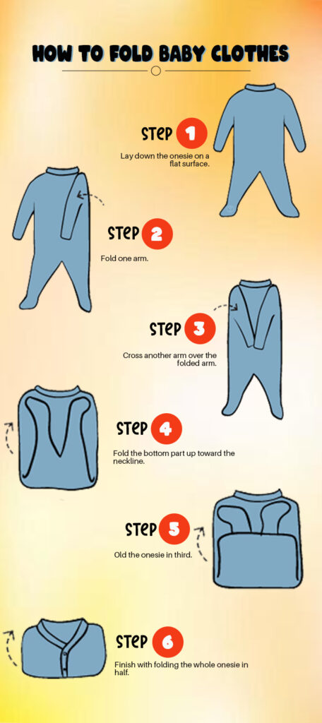 how to fold newborn clothes