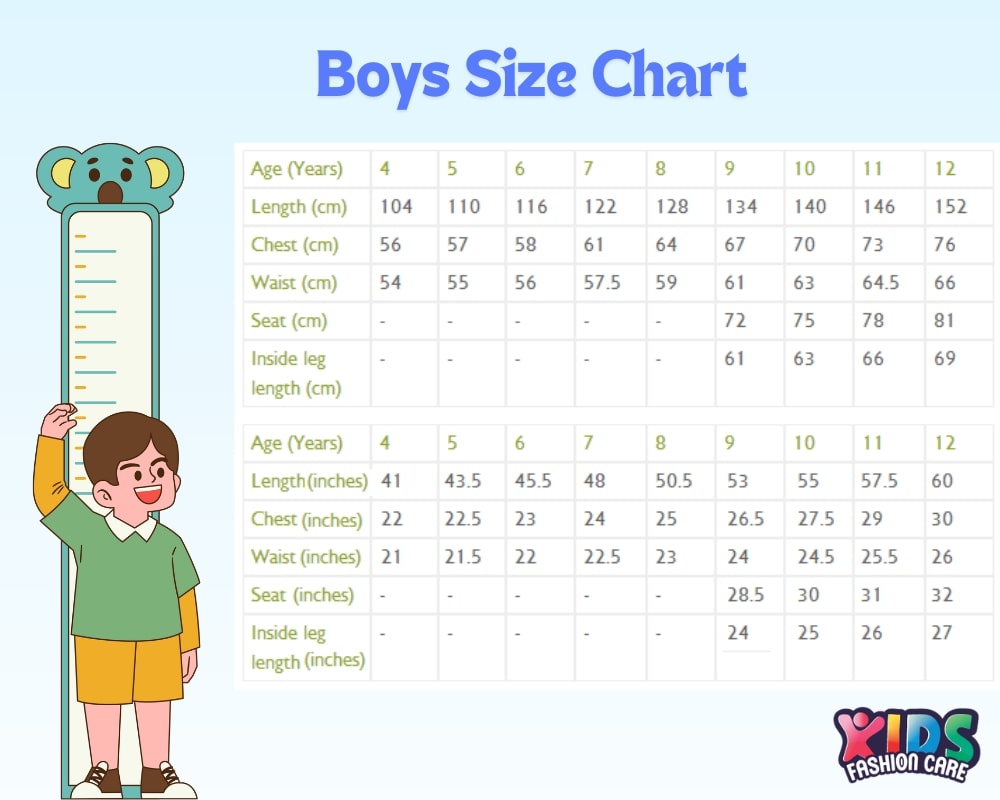 what size is large in kids clothes